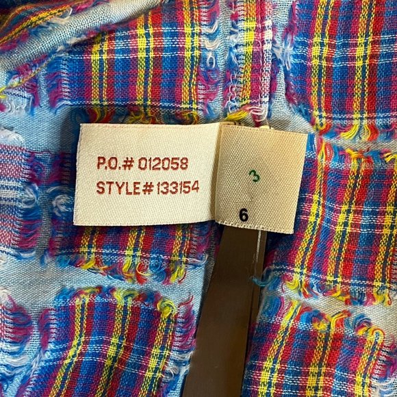 Carbon 2 Cobalt Sea Change Chambray Textured Patchwork Button Up Shirt Men's 2XL - Picture 8 of 11